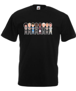 Newcastle Legends Vector Heroes Players Black T-Shirt