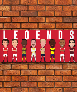 Arsenal Legends Aluminium Wall Art Metal Sign