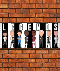 Newcastle Legends Aluminium Wall Art Metal Sign