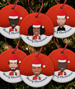 Luton Town 2023-24 Christmas Tree Decoration Ceramic Bauble Pack Of 6