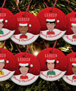 Forest Legends Christmas Tree Decoration Ceramic Bauble Pack Of 8
