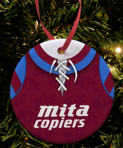 Aston Villa Retro Home Shirt 1992 Christmas Tree Decoration