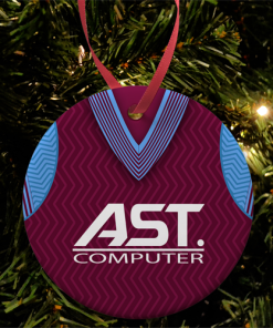 Aston Villa Retro Home Shirt 1997 Christmas Tree Decoration