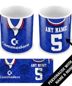 Chelsea Home Shirt 1992 Personalised Retro Kit Mug