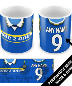 Everton Home Shirt 1997 Personalised Retro Kit Mug