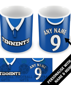 Rangers Home Shirt 2010 Personalised Retro Kit Mug