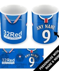 Rangers Home Shirt 2020 Personalised Retro Kit Mug