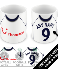Spurs Home Shirt 2003 Personalised Retro Kit Mug