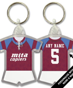 Villa Home 1992 Classic Kits Retro Shirt Keyring