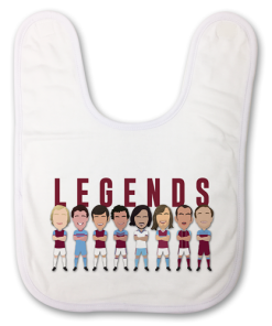 West Ham Legends Baby Bib Vector Heroes