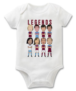 West Ham Legends Baby Grow Vector Heroes