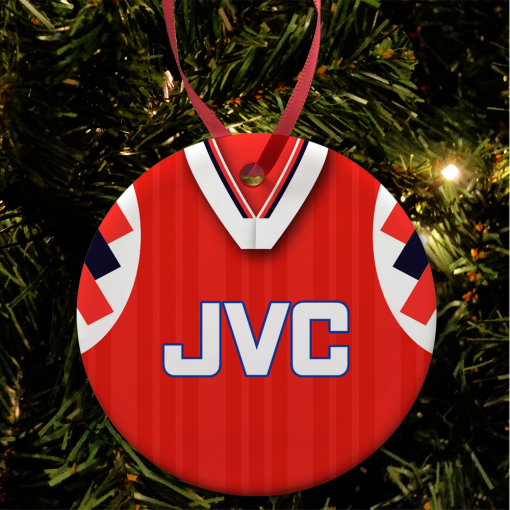 Arsenal Home 1992 Retro Kit Christmas Tree Decoration