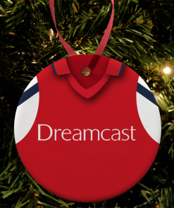 Arsenal Home 2002 Retro Kit Christmas Tree Decoration