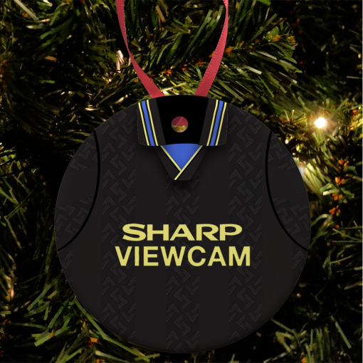Man Utd Away 1993 Retro Kit Christmas Tree Decoration