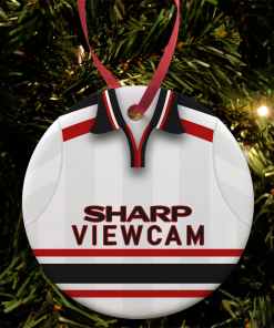 Man Utd Away 1998 Retro Kit Christmas Tree Decoration