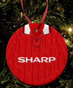 Man Utd Home 1992 Retro Kit Christmas Tree Decoration