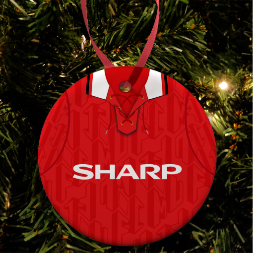 Man Utd Home 1992 Retro Kit Christmas Tree Decoration