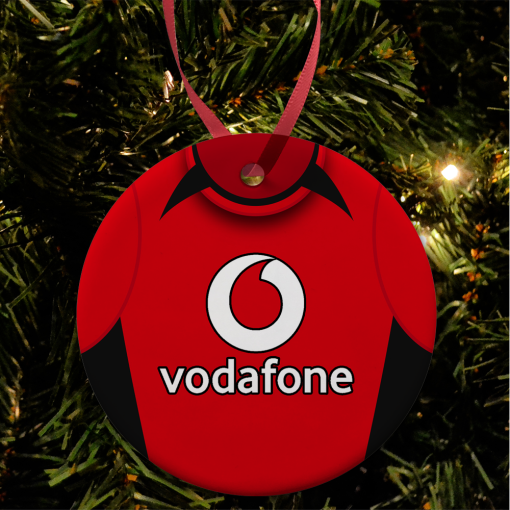 Man Utd Home 2002 Retro Kit Christmas Tree Decoration