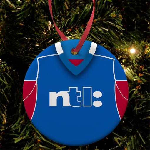 Rangers Retro Shirt 2001 Christmas Tree Decoration