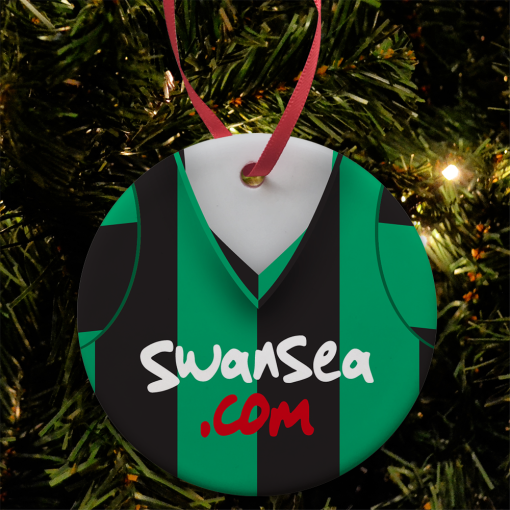 Swansea Away 2007 3rd Shirt Retro Kit Christmas Tree Decoration