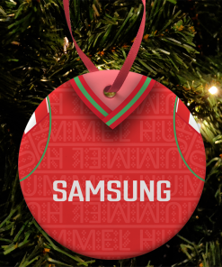 Wimbledon Away 1989 Retro Kit Christmas Tree Decoration
