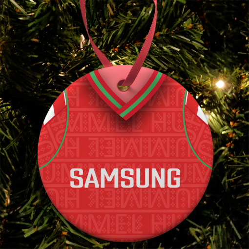 Wimbledon Away 1989 Retro Kit Christmas Tree Decoration