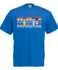 Chelsea Legends Vector Heroes Players Blue T-Shirt