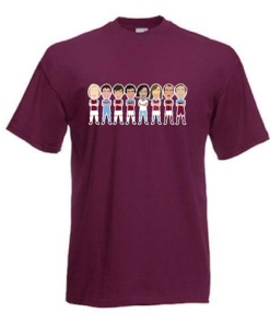 West Ham Legends Vector Heroes Players Burgundy T-Shirt