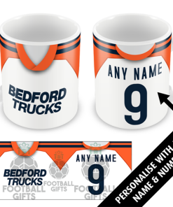 Luton Town Home Shirt 1982 Personalised Retro Kit Mug
