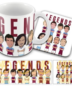 West Ham Legends Mug & Coaster Set Vector Heroes