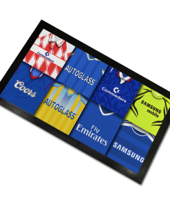 Chelsea Classic Shirts Retro Home & Away Shirts Kit Montage Bar Runner