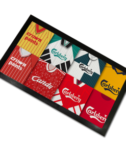 Liverpool Classic Shirts Retro Home & Away Shirts Kit Montage Bar Runner