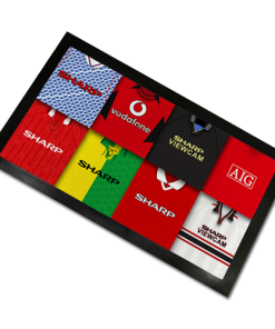 Utd Classic Shirts Retro Home & Away Shirts Kit Montage Bar Runner