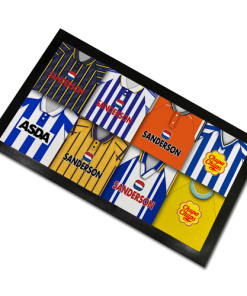 Sheff Wednesday Classic Shirts Retro Home & Away Shirts Kit Montage Bar Runner