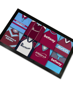 West Ham Classic Shirts Retro Home & Away Shirts Kit Montage Bar Runner