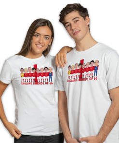 England Legends 1966 White T-Shirt Vector Heroes