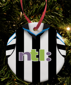 Newcastle Utd Retro Shirt Kit Home 2000 Christmas Tree Decoration