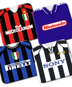 Italy Retro Shirt Kit Coasters 4 Pack Classic Kits