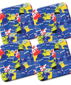 Chelsea Retro Shirts Classic Kits Mash Coasters Pack Of 4