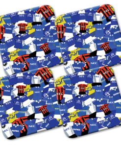 Everton Retro Shirts Classic Kits Mash Coasters Pack Of 4