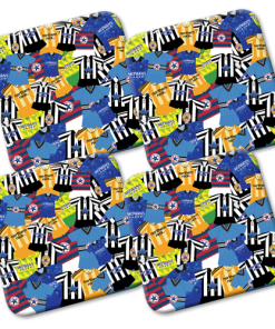 Newcastle Utd Retro Shirts Classic Kits Mash Coasters Pack Of 4