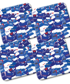 Rangers Retro Shirts Classic Kits Mash Coasters Pack Of 4