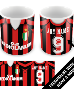 AC Milan Home Shirt 1988 Personalised Retro Kit Mug