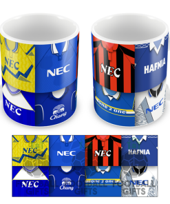 Everton Retro Shirt Montage Mug