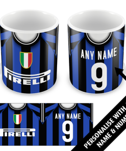 Inter Milan Home Shirt 2009 Personalised Retro Kit Mug