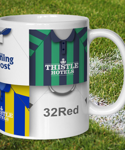 Alternative view of Leeds Utd Retro Shirt Montage Mug