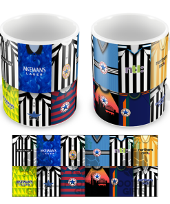 Newcastle Utd Retro Shirt Montage Mug