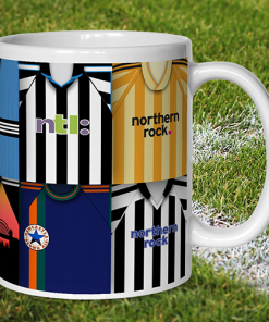 Alternative view of Newcastle Utd Retro Shirt Montage Mug