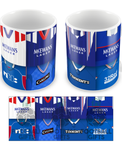 Rangers Retro Shirt Montage Mug