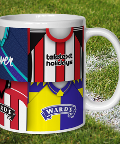 Alternative view of Sheff Utd Retro Shirt Montage Mug